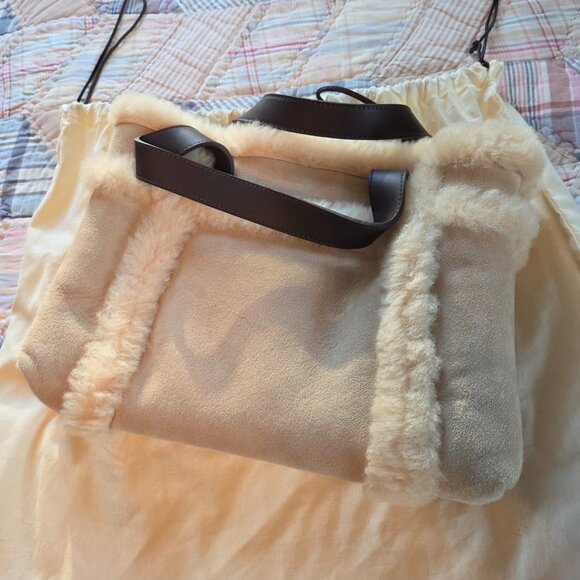 Ugg Australia Shearling Sherpa Bag Light Beige - Picture 5 of 7